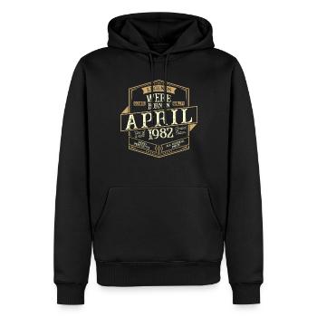 April 1982 Birthday Man - Men’s Premium Organic Hoodie - black - Front - Nico (187cm)
