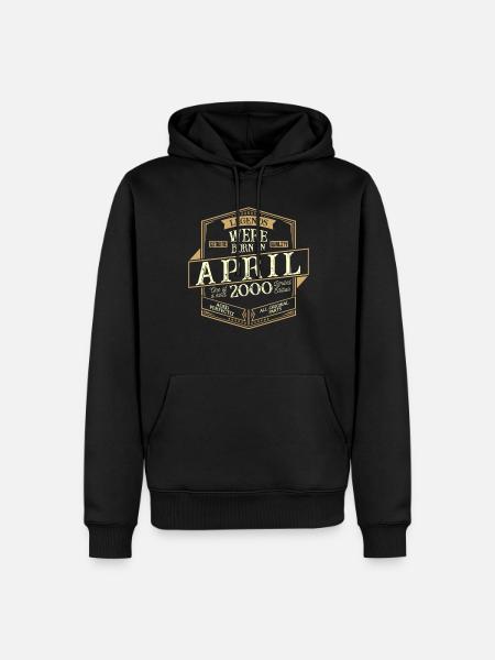 April 2000 Birthday Man - Men’s Premium Organic Hoodie - black