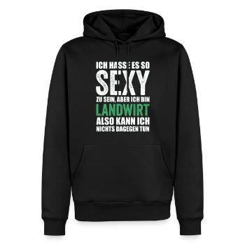 Landwirtschaft Landwirt Traktor Trecker Farm Bauer - Männer Premium Bio Hoodie - Schwarz - Vorne - Nico (187cm)