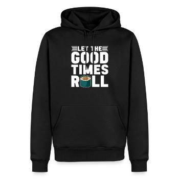 Let The Good Times Roll Sushi Japan Culture - Männer Premium Bio Hoodie - Schwarz - Vorne - Nico (187cm)