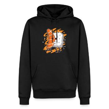 Sushi Hug Sushi Cuisine japonaise Japon - Sweat à capuche Premium bio Homme - noir - Devant - Nico (187cm)