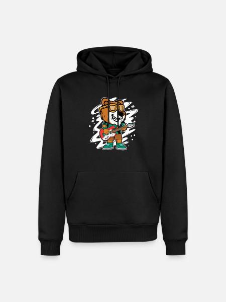 Tiger guitarist Cooler - Men’s Premium Organic Hoodie - black