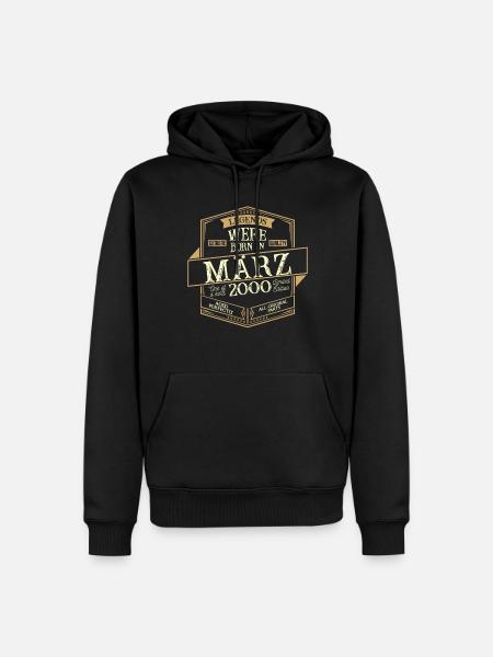 March 2000 Birthday Man - Men’s Premium Organic Hoodie - black