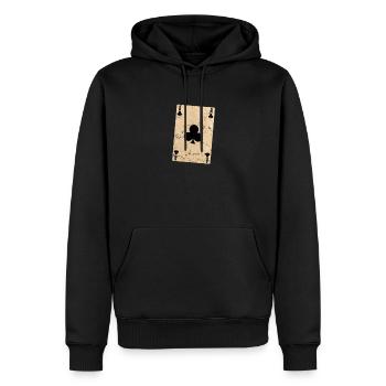 Kreuz Ass Poker oder Skat Kartenspiel - Männer Premium Bio Hoodie - Schwarz - Vorne - Nico (187cm)