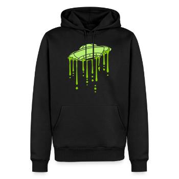 Mystery UFO Graffiti Drops - Sweat à capuche Premium bio Homme - noir - Devant - Nico (187cm)