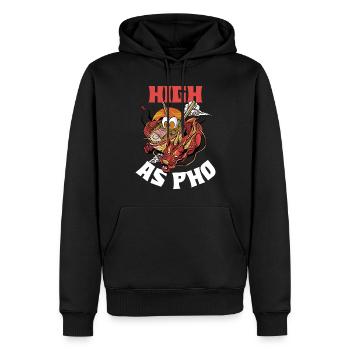 Élevé comme Pho Pho Cadeau - Sweat à capuche Premium bio Homme - noir - Devant - Nico (187cm)