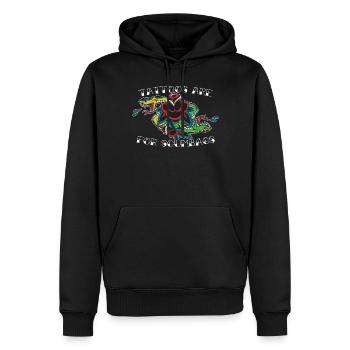 Les tatouages sont pour les salauds Tatouage Cadeau - Sweat à capuche Premium bio Homme - noir - Devant - Nico (187cm)