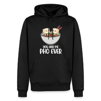 Pho Ever Pho Cadeau - Sweat à capuche Premium bio Homme - noir - Devant - Nico (187cm)