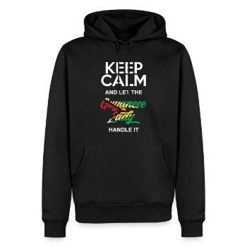 Guyanese Guyana Frau - Männer Premium Bio Hoodie - Schwarz - Vorne - Nico (187cm)