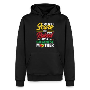 Aufgezogen Von Einer Guyanischen Mutter Guyana - Männer Premium Bio Hoodie - Schwarz - Vorne - Nico (187cm)
