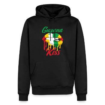 Guyanese Guyana Kuss Lustige Guyanese Geschenk - Männer Premium Bio Hoodie - Schwarz - Vorne - Nico (187cm)