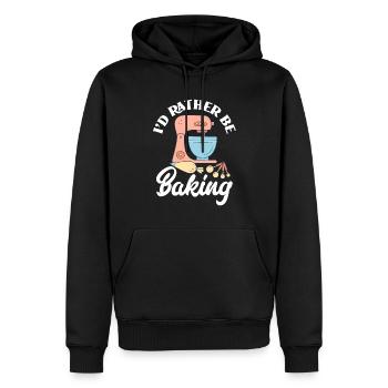 Lustiges Hobby Bäcker Geschenk - Männer Premium Bio Hoodie - Schwarz - Vorne - Nico (187cm)