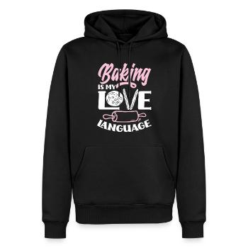 Lustiges Hobby Bäcker Geschenk - Männer Premium Bio Hoodie - Schwarz - Vorne - Nico (187cm)