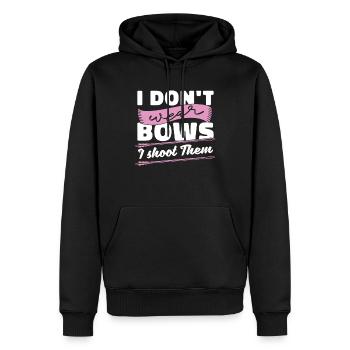 Ich Trage Keine Bögen, Ich Schieße Sie - Männer Premium Bio Hoodie - Schwarz - Vorne - Nico (187cm)