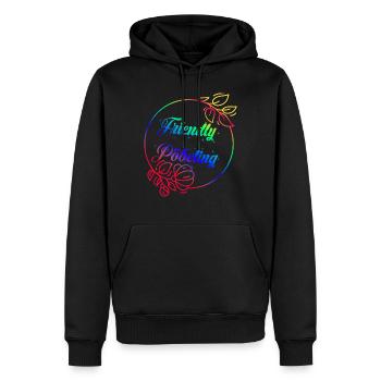 FriendlyPöbeling Rainbow - Männer Premium Bio Hoodie - Schwarz - Vorne - Nico (187cm)