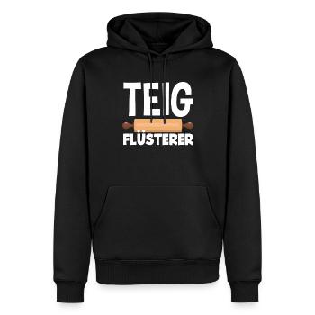 Teig Flüsterer Lustiges Bäcker Backen Geschenk - Männer Premium Bio Hoodie - Schwarz - Vorne - Nico (187cm)