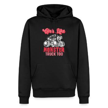 Mädchen Mögen Monster Truck Too Truck Lover - Männer Premium Bio Hoodie - Schwarz - Vorne - Nico (187cm)