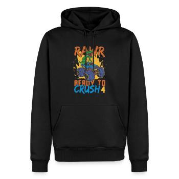 Rawr Bereit, 4 Dinosaurier Zum 4. Geburtstag Zu - Männer Premium Bio Hoodie - Schwarz - Vorne - Nico (187cm)