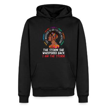 Melanin Afroamerikanisch Afroamerikanische Frau - Männer Premium Bio Hoodie - Schwarz - Vorne - Nico (187cm)