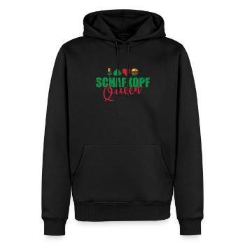 Schafkopf Queen Kartenspiel Spielkarte - Männer Premium Bio Hoodie - Schwarz - Vorne - Nico (187cm)