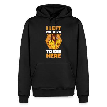 J’ai laissé ma ruche à Bee Here Bees Gift - Sweat à capuche Premium bio Homme - noir - Devant - Nico (187cm)