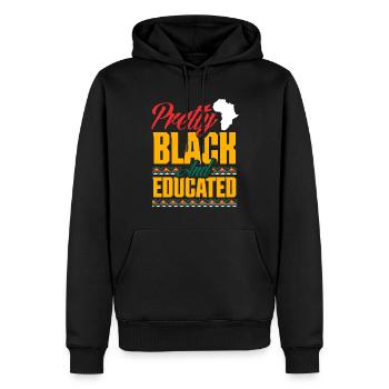 Melanin Afroamerikanisch Afroamerikanische Frau - Männer Premium Bio Hoodie - Schwarz - Vorne - Nico (187cm)
