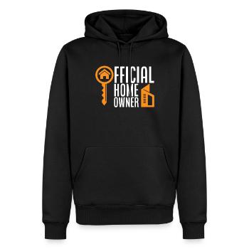Homeowner Home Purchase Gift - Men’s Premium Organic Hoodie - black - Front - Nico (187cm)