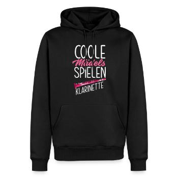 Lustiges Klarinette Klarinettist Geschenk - Männer Premium Bio Hoodie - Schwarz - Vorne - Nico (187cm)
