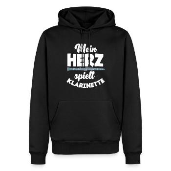 Lustiges Klarinette Klarinettist Geschenk - Männer Premium Bio Hoodie - Schwarz - Vorne - Nico (187cm)