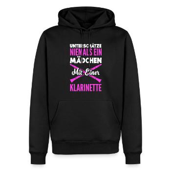 Lustiges Klarinette Klarinettist Geschenk - Männer Premium Bio Hoodie - Schwarz - Vorne - Nico (187cm)