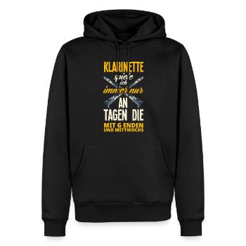 Lustiges Klarinette Klarinettist Geschenk - Männer Premium Bio Hoodie - Schwarz - Vorne - Nico (187cm)