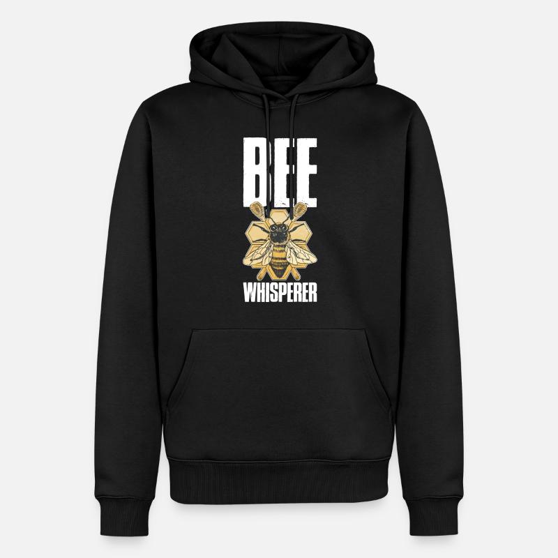 Cadeau Bee Whisperer Bees - Sweat à capuche Premium bio Homme - noir