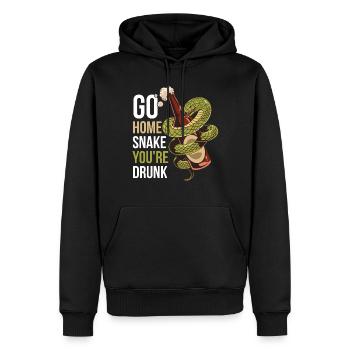 Go Home Snakes Youre Drunk Snakes Gift - Men’s Premium Organic Hoodie - black - Front - Nico (187cm)
