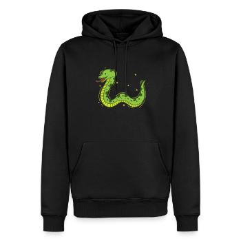 Serpent Signe du zodiaque Reptile Animal Zoo - Sweat à capuche Premium bio Homme - noir - Devant - Nico (187cm)