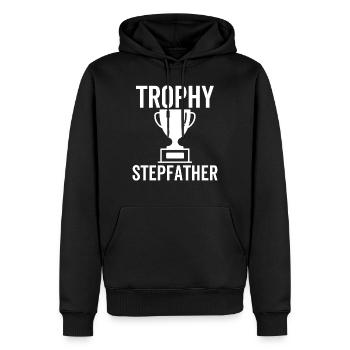 Trophy Stepfather - Men’s Premium Organic Hoodie - black - Front - Nico (187cm)