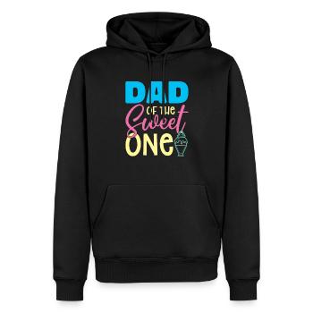Papa de Sweet Ice Cream Lover Papa Papa - Sweat à capuche Premium bio Homme - noir - Devant - Nico (187cm)