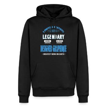 DESIGNER GRAPHIQUE DENTISTE BEST-SELLER 🌟🌟 - Sweat à capuche Premium bio Homme - noir - Devant - Nico (187cm)