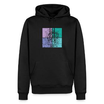 Lion Zoo Zoo Predator King Safari - Sweat à capuche Premium bio Homme - noir - Devant - Nico (187cm)
