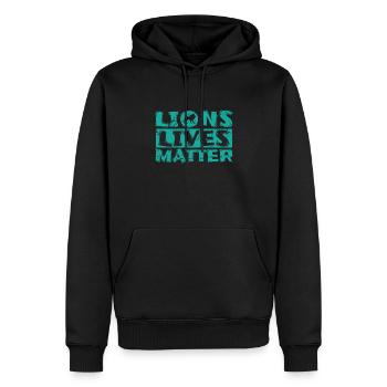 Lions Lives Matter Afrika Löwe Raubtier - Männer Premium Bio Hoodie - Schwarz - Vorne - Nico (187cm)