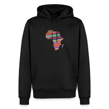 Afrika Karte Bunt Land Kontinent - Männer Premium Bio Hoodie - Schwarz - Vorne - Nico (187cm)