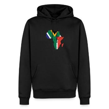 Südafrika Flagge Kontinent Afrika Karte - Männer Premium Bio Hoodie - Schwarz - Vorne - Nico (187cm)