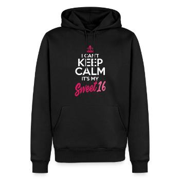 16th Birthday Girl - Men’s Premium Organic Hoodie - black - Front - Nico (187cm)