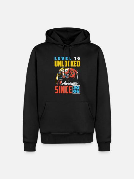 16th Birthday Young Gaming Gamer - Men’s Premium Organic Hoodie - black