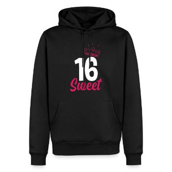 16th Birthday Girl - Men’s Premium Organic Hoodie - black - Front - Nico (187cm)
