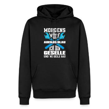 Lustiges Geselle Geschenk Mechaniker - Männer Premium Bio Hoodie - Schwarz - Vorne - Nico (187cm)