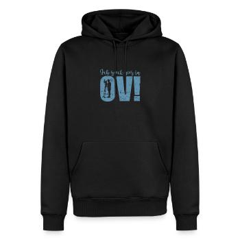 Je ne regarde que des films et des séries en OV! - Sweat à capuche Premium bio Homme - noir - Devant - Nico (187cm)