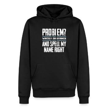 Gardien de prison Agent correctionnel - Sweat à capuche Premium bio Homme - noir - Devant - Nico (187cm)