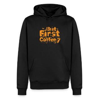 Mais premier café Halloween Custom USA - Sweat à capuche Premium bio Homme - noir - Devant - Nico (187cm)