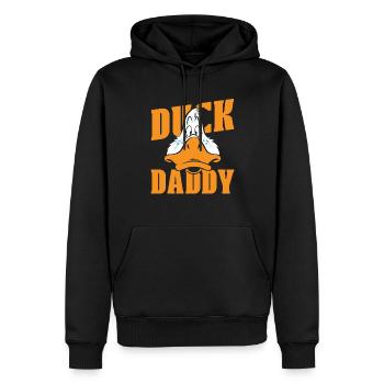 Canard-vati-canard-amoureux canard-oiseau-amoureux - Sweat à capuche Premium bio Homme - noir - Devant - Nico (187cm)