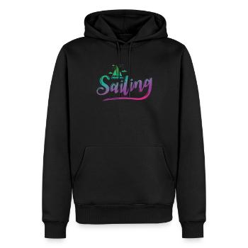 Voilier Voilier Sports Nautiques Loisirs - Sweat à capuche Premium bio Homme - noir - Devant - Nico (187cm)